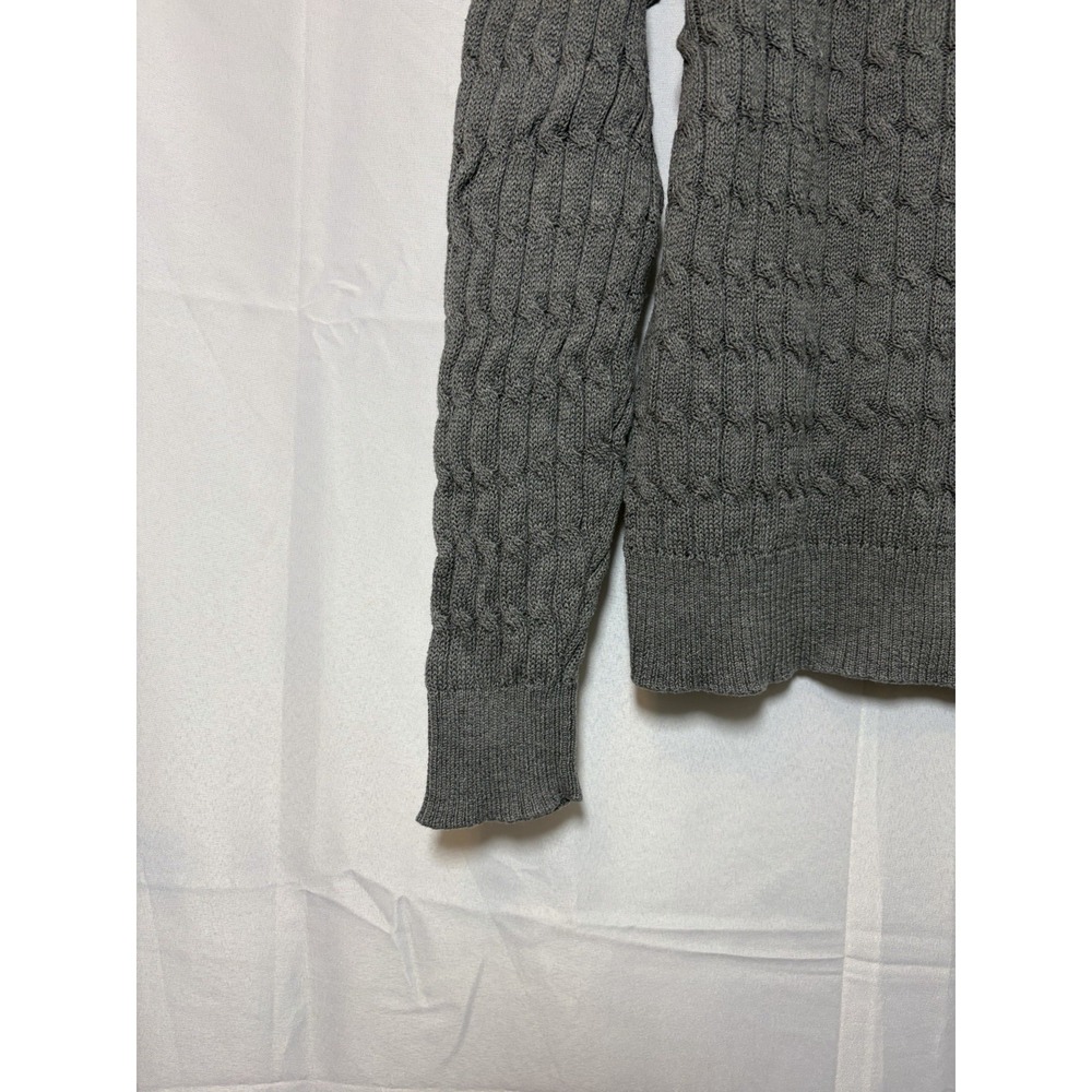 Daniel Cremieux Cotton Cable Knit  Sweater Men's Grey  Size L Grandpa Core - Picture 7 of 12